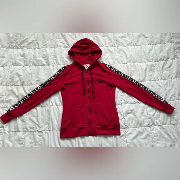 ᴛʀᴜᴇ ʀᴇʟɪɢɪᴏɴ ʜᴏʀꜱᴇꜱʜᴏᴇ ʀᴜʙʏ ʀᴇᴅ ᴢɪᴘ ᴜᴘ ʜᴏᴏᴅɪᴇ - Picture 1 of 7